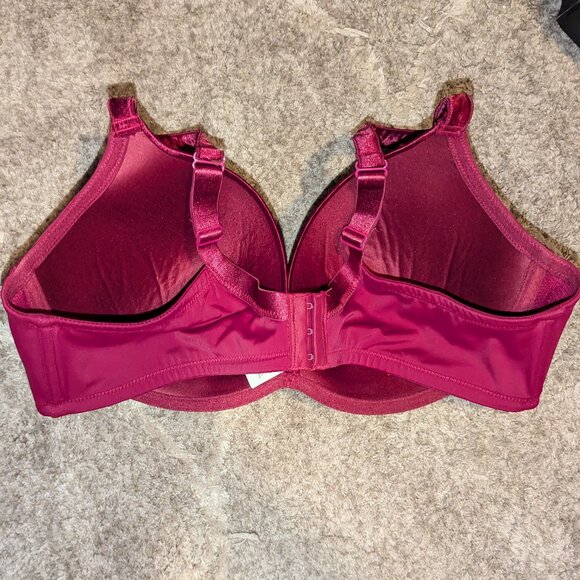 44C Avenue Body Burgundy Bra With Satin Trim from Lane Bryant Store - NWT - Picture 2 of 7